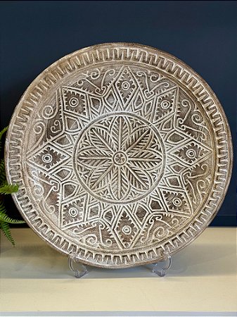 Centro de Mesa - Mandala - Madeira