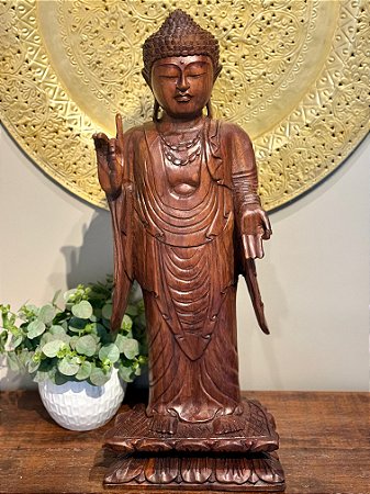 Buda em Pé - Madeira - 85CM