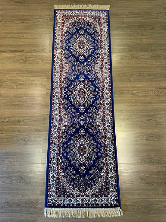 Tapete - Passadeira - índia - 0,66x2,10 - Azul