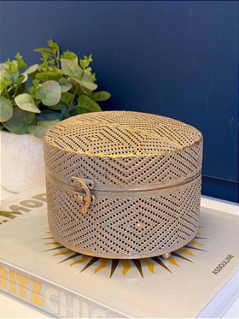 Caixa Decorativa - Aluminio - Dourado