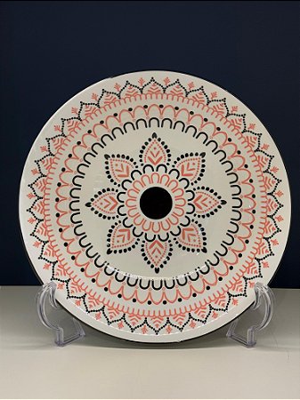 Saladeira - Cerâmica - Rosa e Preto
