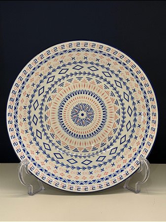 Saladeira - Cerâmica - Azul e Nude