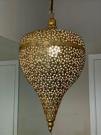 Luminária de Teto Metal Dourada