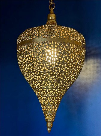 Luminária de Teto Metal Dourada