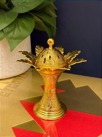 Incensário Metal Dourado