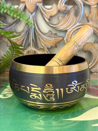 Sino Tibetano Preto e Dourado G