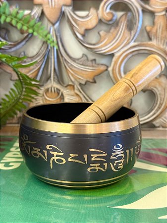 Sino Tibetano Preto e Dourado M