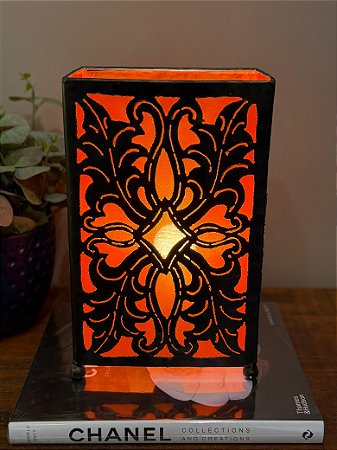 Lanterna Metal Modelo Marrocos Laranja