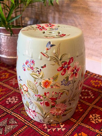 Seat Garden - Banco - Cerâmica - Verde Claro Flores