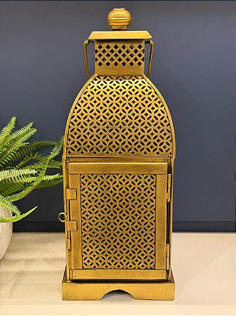 Lanterna - Metal - Dourada - 55CM