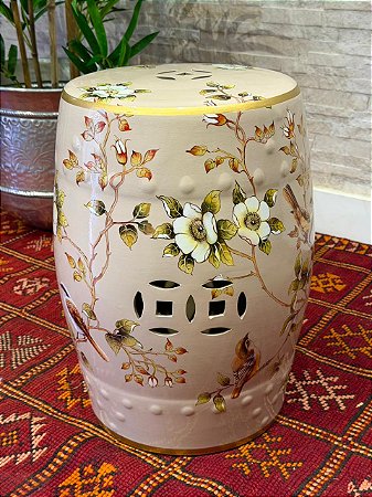 Seat Garden - Banco - Cerâmica - Bege - Flores