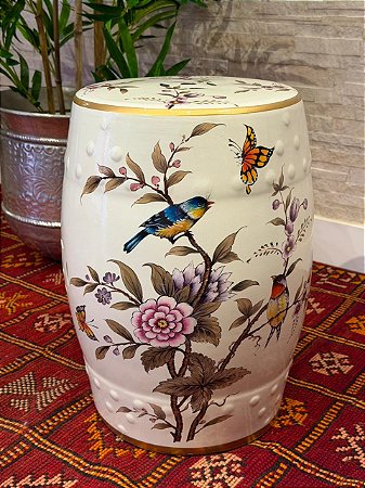 Seat Garden - Banco - Cerâmica - Off White - Flores