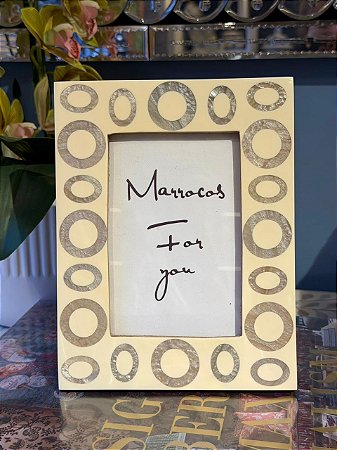 Porta Retrato - Resina - Foto 10 x 15 - Branco e Prateado