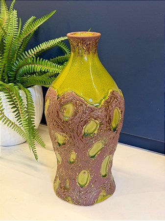 Vaso Cerâmica Verde 31cm