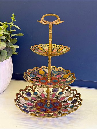 Doceira Latão - Pintado á mão - Colorida