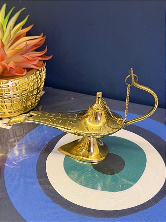 Lâmpada Mágica - Metal - Dourada - 13CM