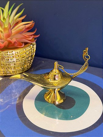 Lâmpada Mágica - Metal - Dourada - 10CM