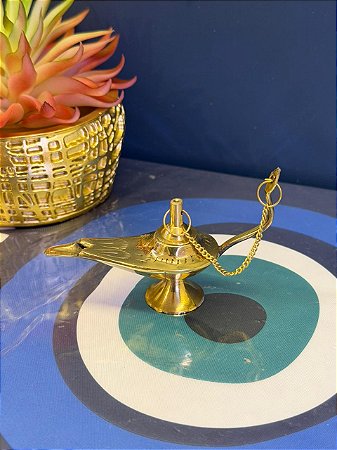 Lâmpada Mágica - Metal - Dourada - 8CM