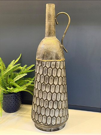 Vaso - Metal - Grafite - 65CM