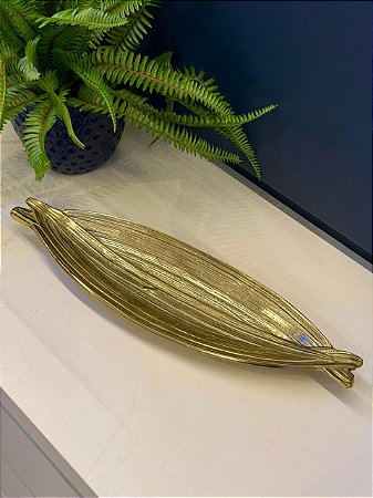 Bandeja - Metal - Dourada - 43CM