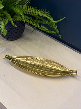 Bandeja - Metal - Dourada - 31CM