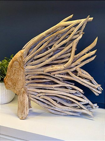 Peixe - Decorativo - Madeira - 55CM