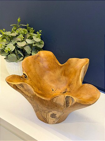 Centro de Mesa - Madeira Maciça - 37CM