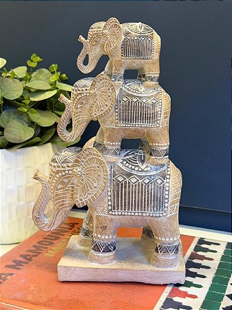 Trio Elefante - Decorativo - Resina
