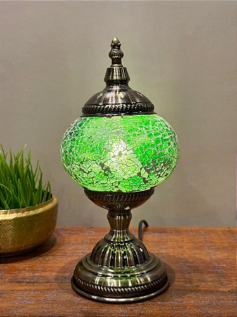 Luminária Turca Mosaico M Verde