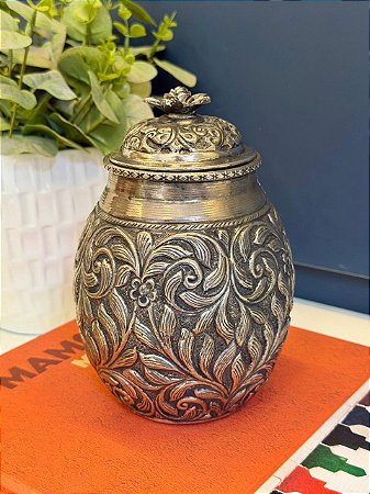 Pote em Alpaca - Prata Envelhecido