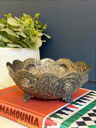 Cachepot em Alpaca - Prata Envelhecido - 22CM