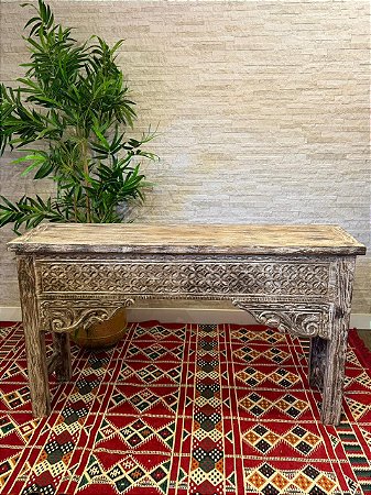 Aparador - Mesa - Madeira Entalhada - Pátina