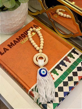 Colar Decorativo - Madeira - Olho Grego