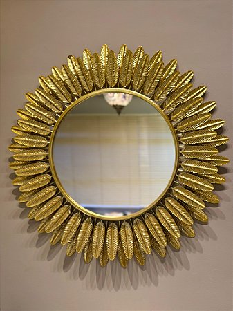 Espelho - Metal - Dourado