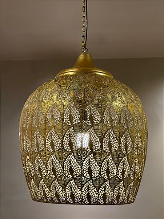 Luminária de Teto Metal Dourada GG