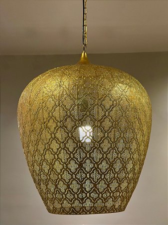 Luminária de Teto Metal Dourada GG