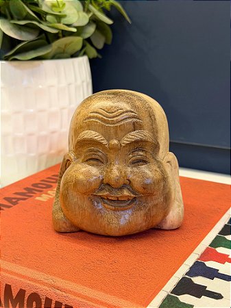 Escultura Cabeça - Decorativo - Madeira