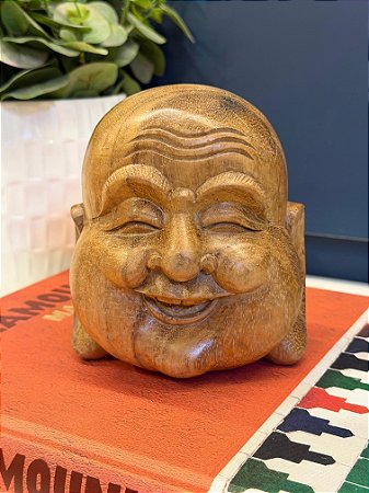 Escultura Cabeça - Decorativo - Madeira