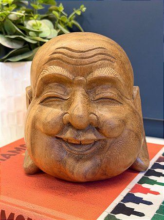 Escultura Cabeça - Decorativo - Madeira