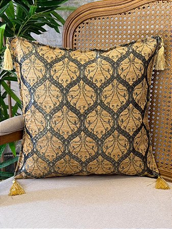 Capa Para Almofada - Jacquard - Tassel - Bege