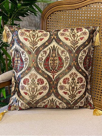 Capa Para Almofada - Jacquard - Tassel - Off White