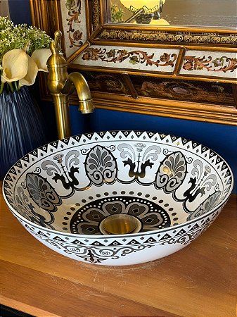 Cuba Sobrepor - Arabesco - Branco e Preto