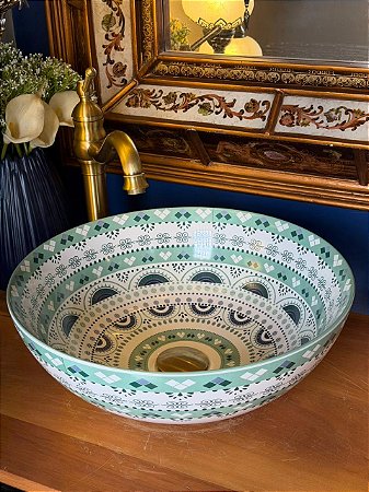 Cuba Sobrepor - Arabesco - Branco e Verde