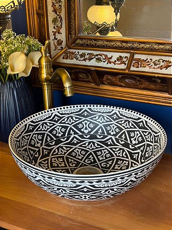 Cuba Sobrepor - Arabesco - Preto e Branco