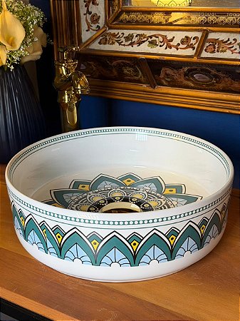 Cuba Sobrepor - Mandala - Branco e Colorido