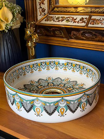 Cuba Sobrepor - Mandala - Branco e Colorido