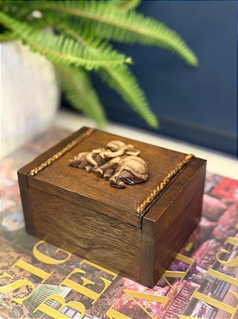 Caixa Decorativa - Porta Jóias - Madeira - 12x9