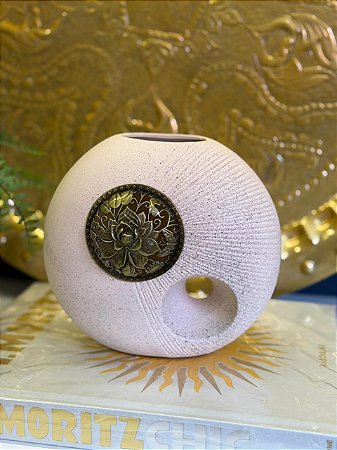 Vaso - Ceramica - Off White - 19CM