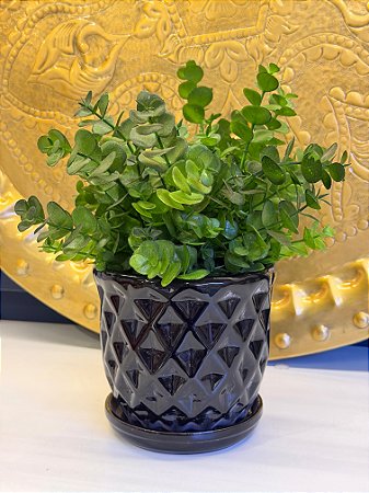 Cachepot em Cerâmica - Preto - 13CM