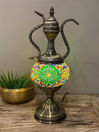 Luminária Turca Ânfora Tamanho M Colorida